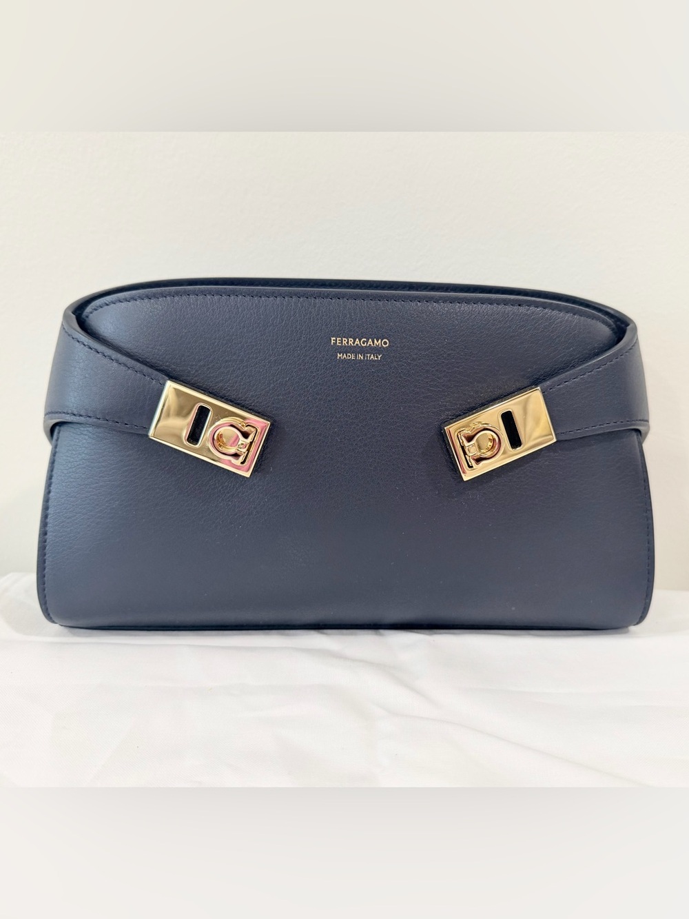Ferragamo Hug Crossbody Bag Midnite Blue